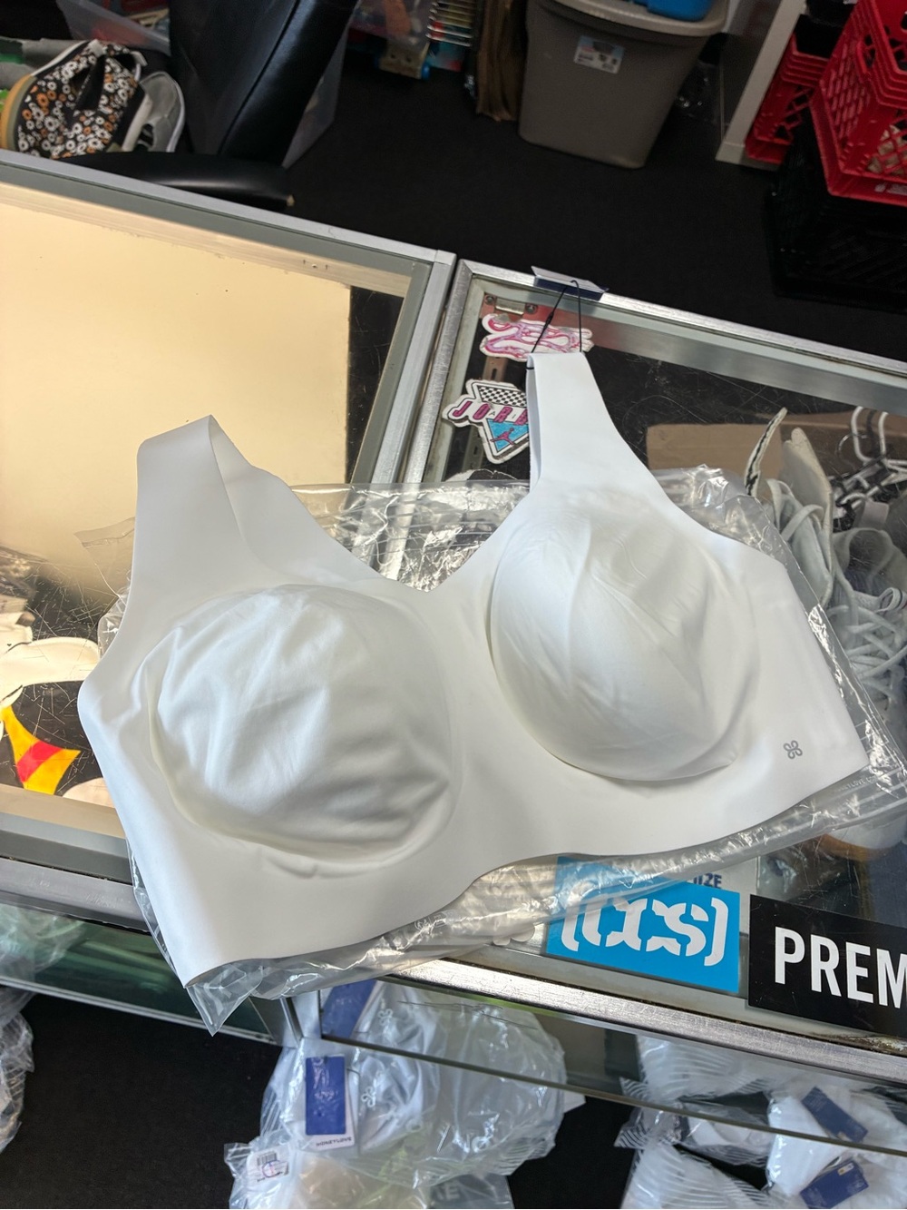 Women’s Honeylove SoftForm V Neck Bra New SZ Large White